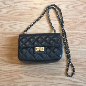 Quilted Italian Genuine Leather Crossbody